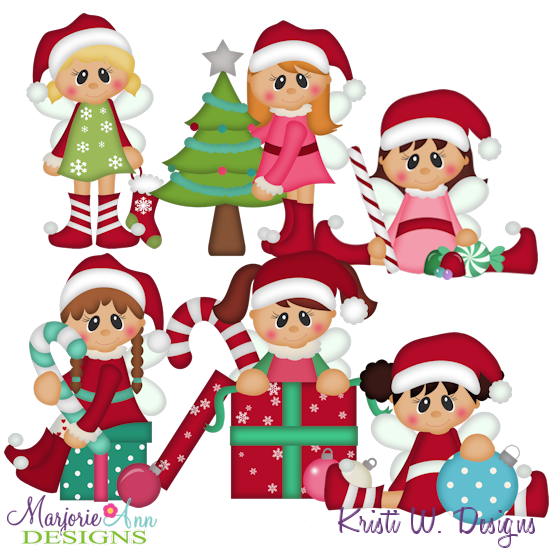 Merry & Bright Fairies SVG Cutting Files Includes Clipart - Click Image to Close